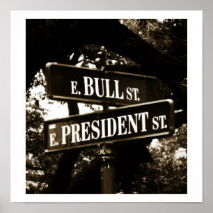 Stier & President Street ~ Druck / Poster Schild