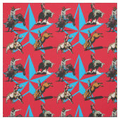 Stier-Reitcowboy-Rodeo-Western-Gewebe Stoff (Muster)