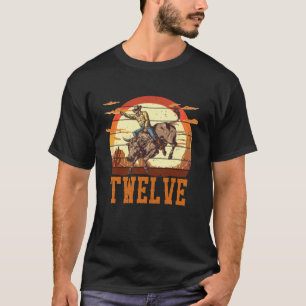 Stier Reiten 12. Geburtstag 12 Jahre alter Junge C T-Shirt