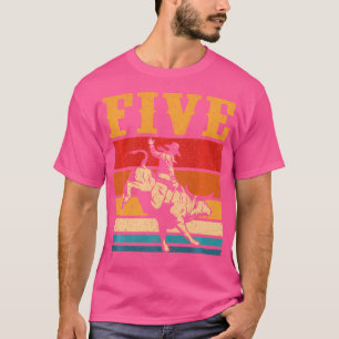 Stier-Reiten 5. Geburtstag Cowboy-Junge 5 Jahre al T-Shirt