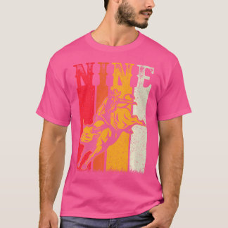 Stier Reiten 9. Geburtstag 9 Jahre Alter Junge Cow T-Shirt