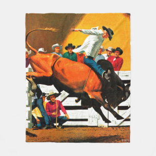 Stier-Reiten durch Fred Ludekens Fleecedecke