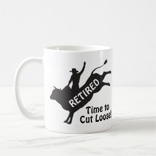 Stier-Reiten-Rodeo-Cowboy-Rentner-Humor Kaffeetasse