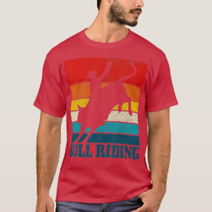 Stier-Reiten Rodeo Cowboy Western Vintage Stierrei T-Shirt