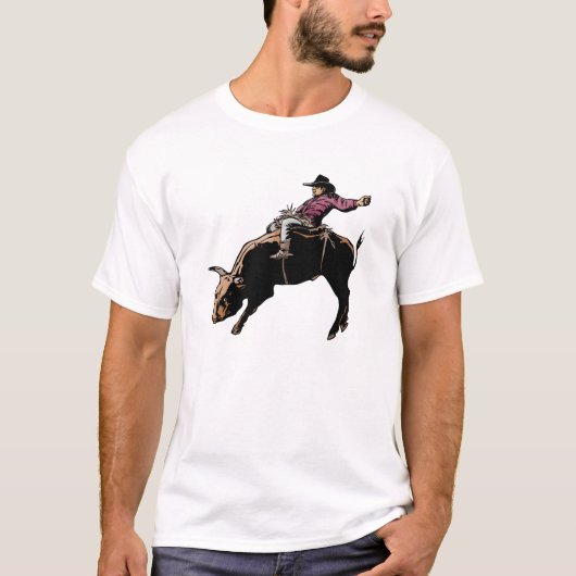 Stier-Reiten T-Shirt (Vorderseite)