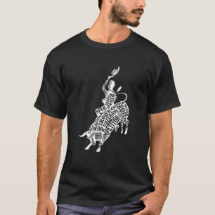Stier-Reiten Western-Cowboy-Ranch Stierreiter Rode T-Shirt