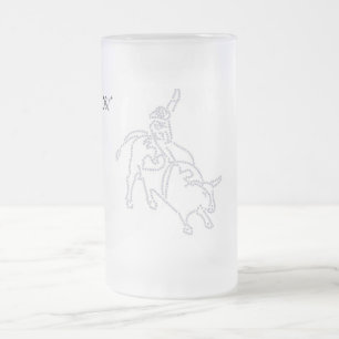 Stier-Reiter, Eis-Tasse Mattglas Bierglas
