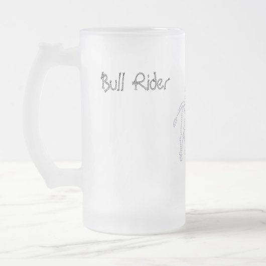 Stier-Reiter, Eis-Tasse Mattglas Bierglas (Links)