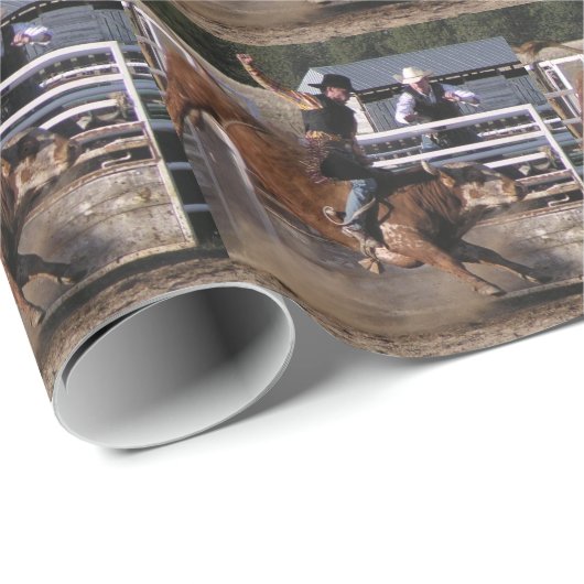 Stier-Reiter-Extrem Geschenkpapier (Rolleneckpunkt)