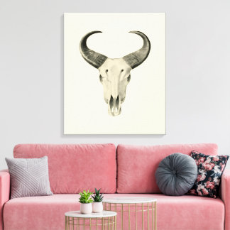Stier-Schädel-Leinwanddruck Leinwanddruck
