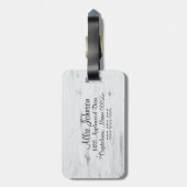 Stier-Schädel mit rosa Blumen Gepäckanhänger (Rückseite vertikal)