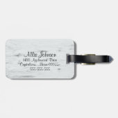 Stier-Schädel mit rosa Blumen Gepäckanhänger (Rückseite horizontal)