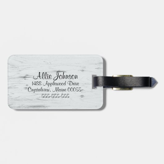 Stier-Schädel mit rosa Blumen Gepäckanhänger (Rückseite horizontal)