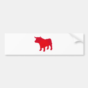 Stier sehen Rot Autoaufkleber