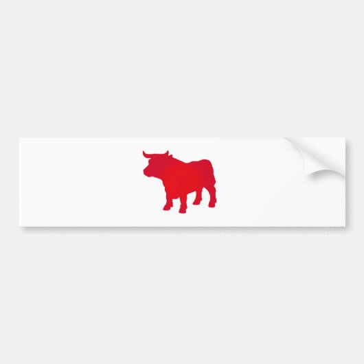 Stier sehen Rot Autoaufkleber (Vorne)