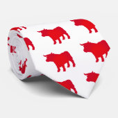 Stier sehen Rot Krawatte (Gerollt)