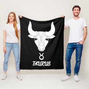 Stier-Silhouette-Fleece-Decke Fleecedecke