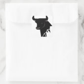 Stier Silhouette Sternzeichen Quadratischer Aufkleber (Tasche)