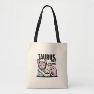 Stier Sphynx-Katze Zodiac-Haltung Illustration Tasche