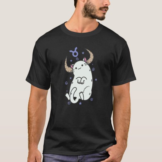 Stier-Sternzeichen als Katzen-Horoskop T-Shirt (Vorderseite)