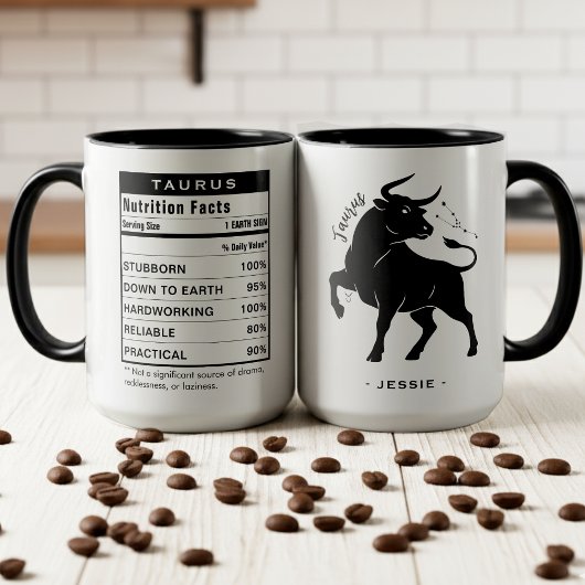 Stier-Sternzeichen-Astrologie-Ernährungsfakten Tasse