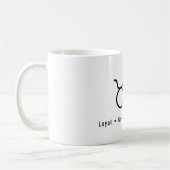 Stier-Sternzeichen-Eigenschaften Minimale Astrolog Kaffeetasse (Links)