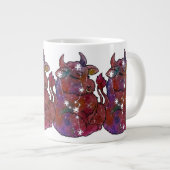 Stier Sternzeichen Geburtstag  Jumbo-Tasse (Vorderseite Rechts)