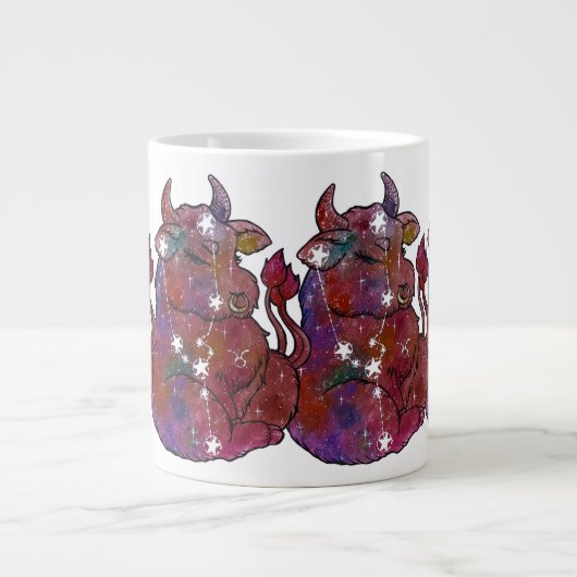 Stier Sternzeichen Geburtstag  Jumbo-Tasse (Vorderseite)