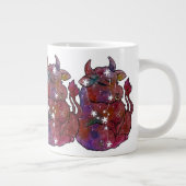 Stier Sternzeichen Geburtstag  Jumbo-Tasse (Rechts)