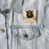 Stier-Sternzeichen Geburtstags-Astrologie-Geschenk Button (Beispiel)
