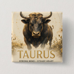 Stier-Sternzeichen Geburtstags-Astrologie-Geschenk Button