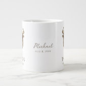Stier-Sternzeichen personalisierter Name & Geburts Jumbo-Tasse (Vorderseite)