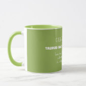 Stier-Sternzeichen Persönlichkeitsmerkmale Tasse (Links)