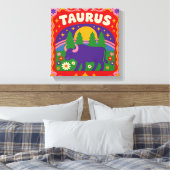 Stier-Sternzeichen-Wandkunst Leinwanddruck – Farbi (Insitu (Schlafzimmer))