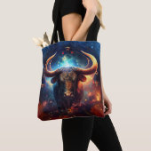 Stier-Sternzeichen Wasserfarben-Design Tasche (Von Nahem)