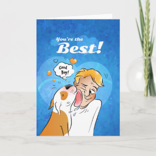 Stier-Terrier-Cartoon-Karte "Sie sind das beste " Karte