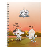 Stier-Terrier-Cartoon-Notizbuch "Mode-Aussage " Notizblock (Vorderseite)