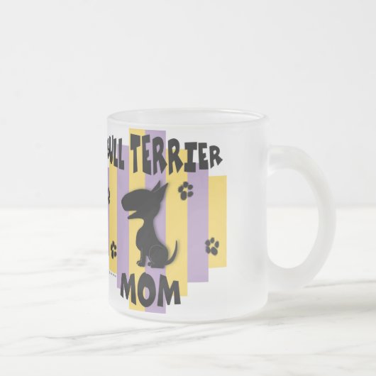 Stier-Terrier-Mama-Tasse Mattglastasse (Rechts)