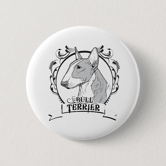 Stier-Terrier-T - Shirt Button (Vorderseite)