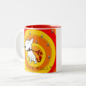 Stier-Terrier-Tasse Zweifarbige Tasse (Vorderseite Links)