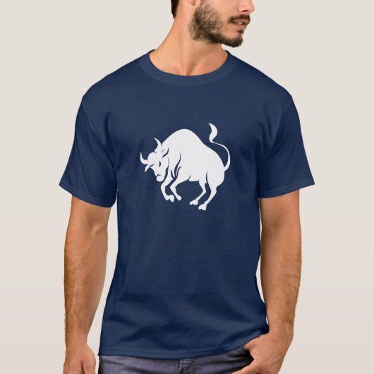 Stier-Tierkreis-Piktogramm-T - Shirt (Vorderseite)