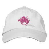 Stier-Tierkreis-Symbol-Stickerei Bestickte Kappe (Vorderseite)