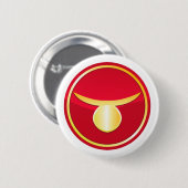 Stier - Tierkreis-Zeichen Button (Vorne & Hinten)