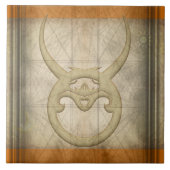 Stier-Tierkreis-Zeichen Fliese (Vorderseite)