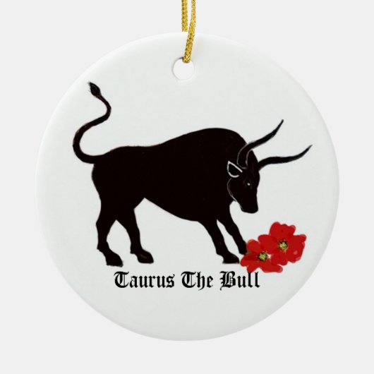 Stier-Tierkreis-Zeichen Keramikornament (Vorne)