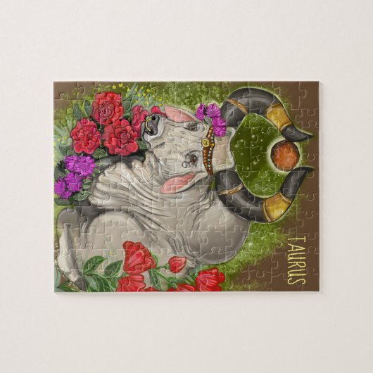 Stier-Tierkreis-Zeichen Puzzle (Horizontal)