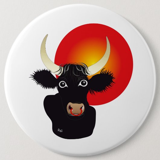 Stier Tierkreiszeichen Button (Vorderseite)
