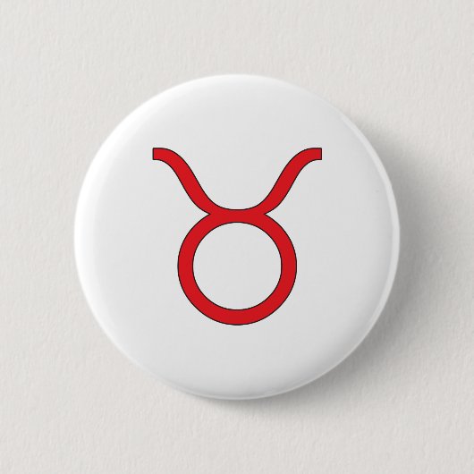 Stier, Tierkreiszeichen, Horoskop Button (Vorderseite)