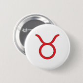 Stier, Tierkreiszeichen, Horoskop Button (Vorne & Hinten)