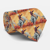 Stier und Reiter-Krawatte Krawatte (Gerollt)